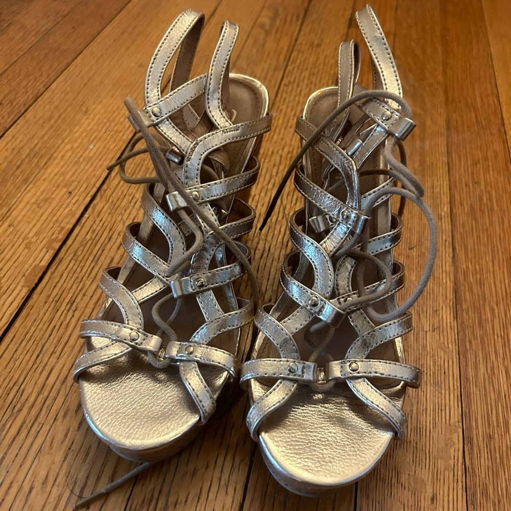 Gold Strappy Sandals